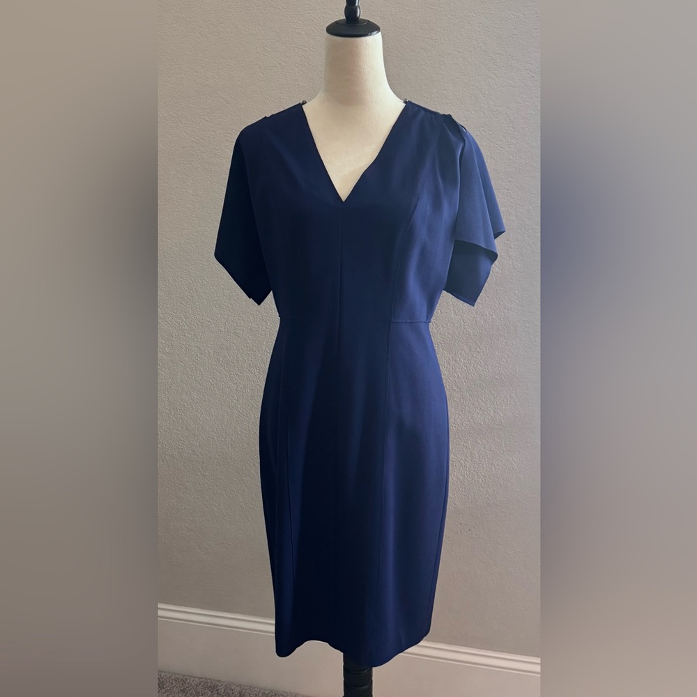 Elie Tahari Deep Blue Midi Dress